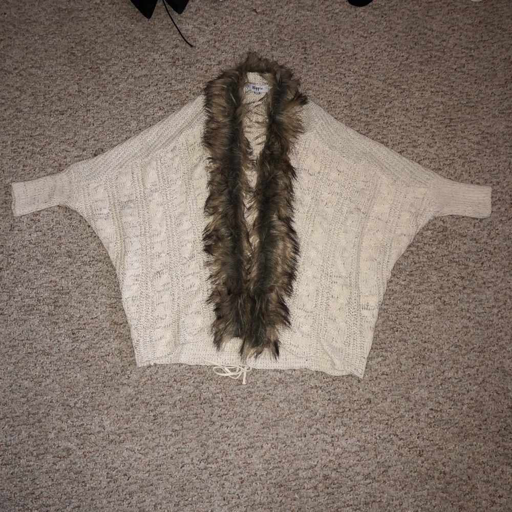 Faux Fur Cardigan